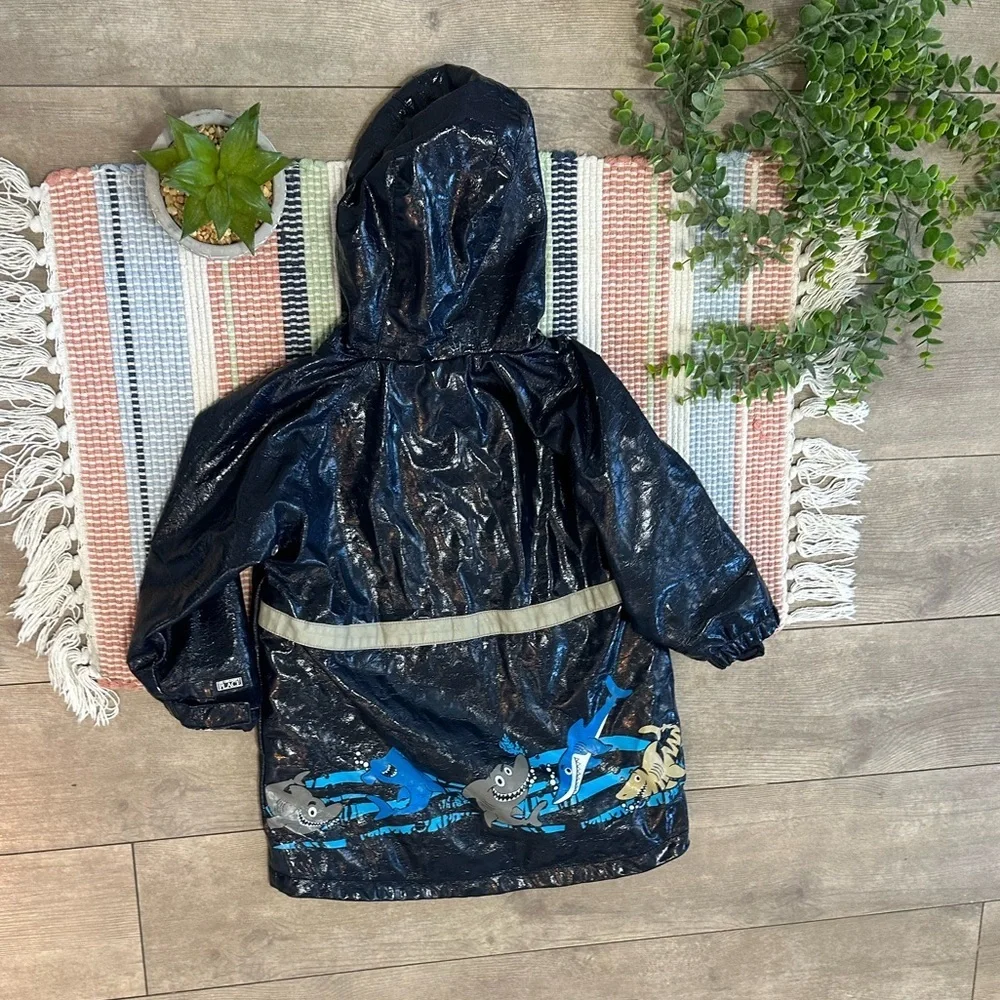 Free w any purchase- children’s place toddler boy hooded rain coat shark print
